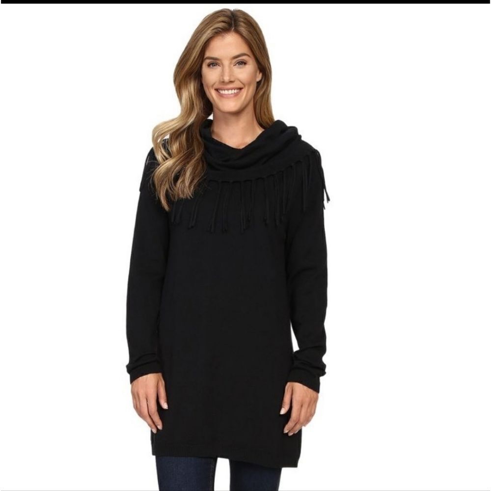 Tasha Polizzi Thoroughbred Fringe Tunic Sweater Size Small